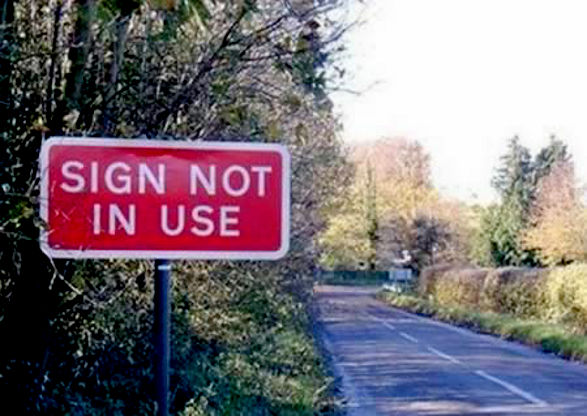Sign Not in Use