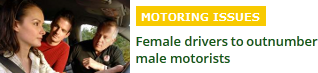 Women to outnumber men on roads